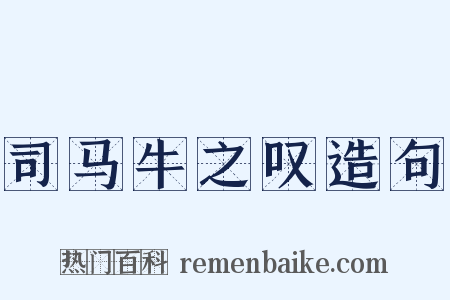 司马牛之叹造句是什么意思的图片